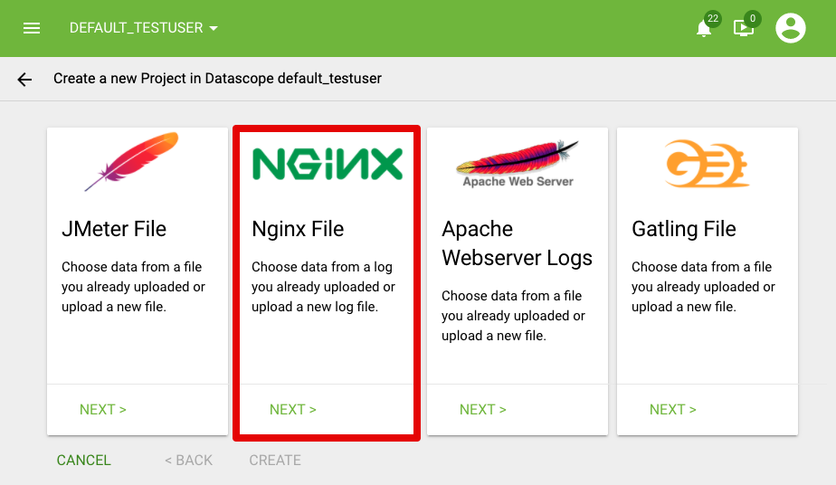 Nginx Datasource Type